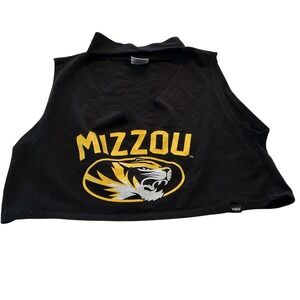 Mizzou Tigers Cropped Mock Neck Tank Top Black Womens Size M